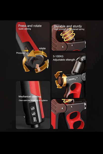 Hand grip trainer features